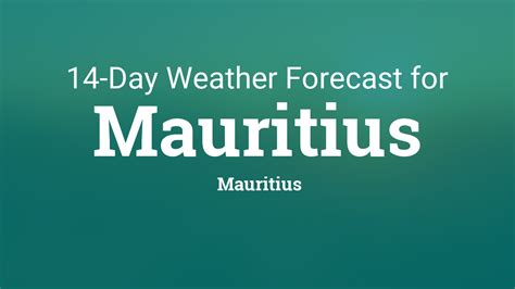 14 day weather forecast mauritius.